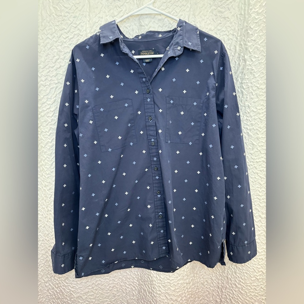 Pendleton Blue Casual Button Down Shirt
